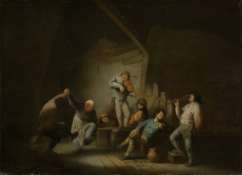Festaioli in una locanda - Rijksmuseum